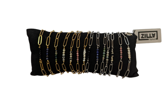 ZILLA Armband Stainless Steel Mini Stone (14 stuks)