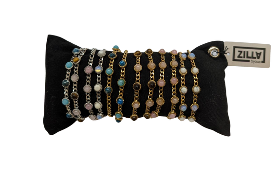 ZILLA Armband Stainless Steel Stone (12 stuks)