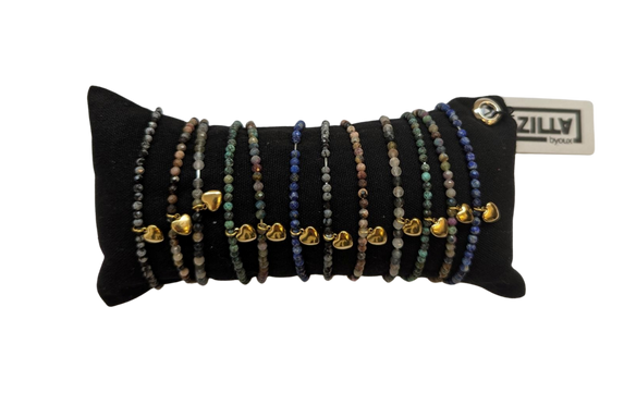 ZILLA Armband Natuursteen met Hartje (12 stuks)