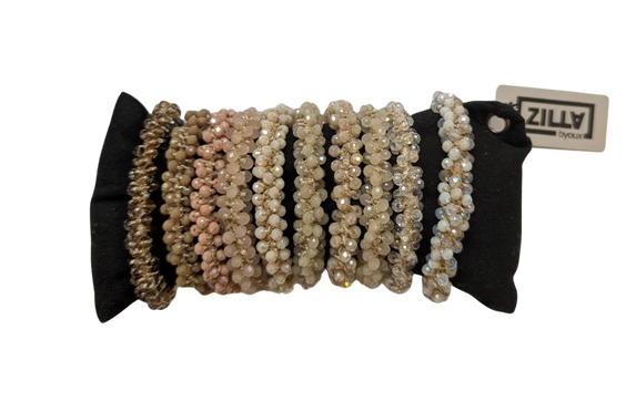 ZILLA Armband Kristal Elastisch Naturel (10 stuks)